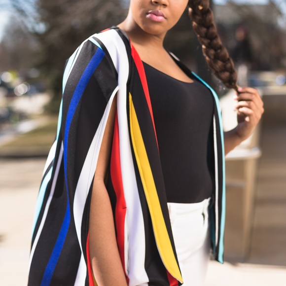 Plus Size Cape Blazer - Picture 3 of 4